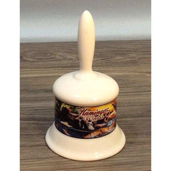 Vintage Flamingo Las Vegas Collectible Souvenir Bell Great Older Landmarks 5” - Picture 1 of 6